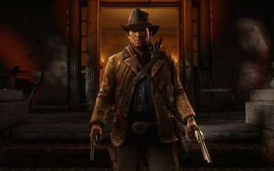Red Dead Redemption 2, 4k, cartel, 2018 juegos de Acción, aventura, vaquero