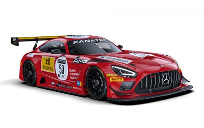 2021, Mercedes-AMG GT3, racing car, tuning, exterior, 24 Hours of Spa, German sports cars, Mercedes-Benz