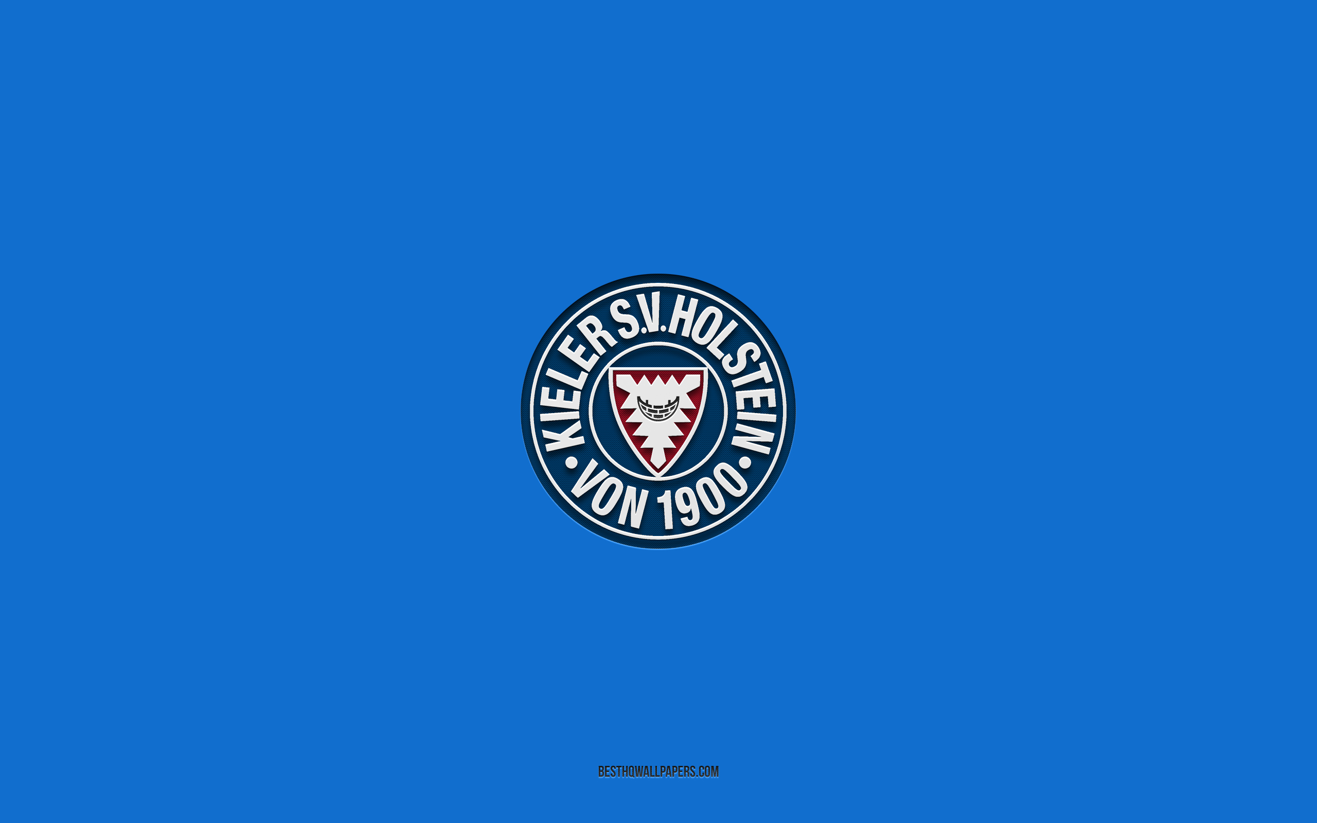 ダウンロード画像 ホルシュタインキール 青い背景 ドイツのサッカーチーム ホルシュタインキールのエンブレム ブンデスリーガ2 ドイツ サッカー ホルシュタイン キールのロゴ 画面の解像度 2560x1600 壁紙デスクトップ上