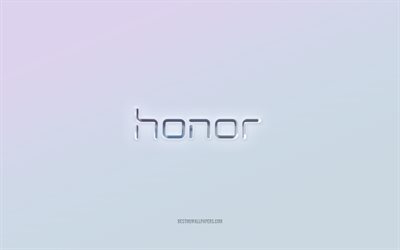 Download wallpapers HONOR logo, cut out 3d text, white background, HONOR 3d  logo, HONOR emblem, HONOR, embossed logo, HONOR 3d emblem for desktop free.  Pictures for desktop free