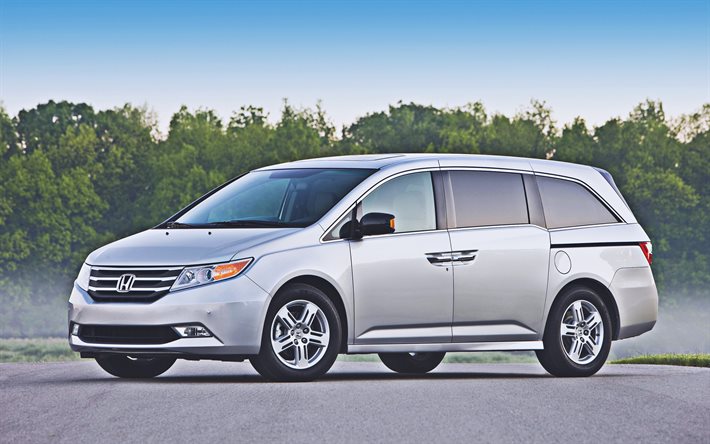 Honda Odyssey, 4k, minivanlar, 2012 arabalar, Japon arabaları, 2012 Honda Odyssey, Honda