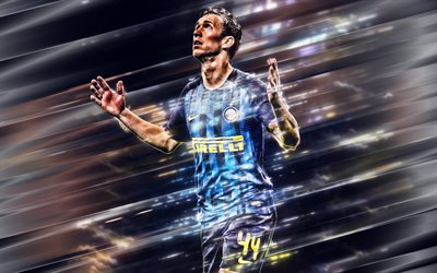 Ivan Perisic, Inter Milan FC, Croatian football player, midfielder, Internazionale FC, portrait, goal, art, Serie A, Italy, football, Perisic