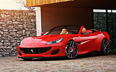 Wheelsandmore, tuning, Ferrari Portofino, 2018 cars, supercars, red cabriolet, italian cars, Ferrari
