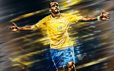 Renato Augusto, Brazilian football player, midfielder, Brazil national football team, creative art, portrait, football, Augusto