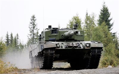 Leopard 2A4, Panzer, German tank, Bundeswehr, Leopard 2, German army, green camouflage