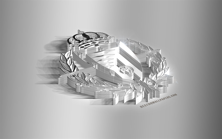Real Valladolid, 3D acciaio logo, squadra di calcio spagnola, emblema 3D, Valladolid, Spagna, metallo emblema, La Liga, calcio, creativo, arte 3d