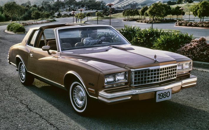 Chevrolet Monte Carlo T-Top, retro cars, 1980 coches, coches americanos, Chevrolet