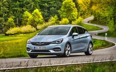 Opel Astra, 4k, estrada, 2019 carros, HDR, Opel Astra K, carros alem&#227;es, 2019 Opel Astra, Opel