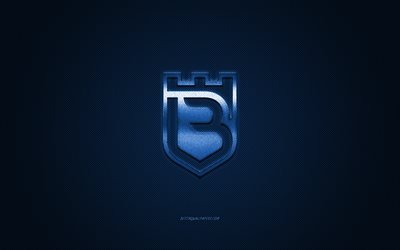 Belenenses FC, Portuguese football club, Primeira Liga, blue logo, blue carbon fiber background, football, Lisbon, Portugal, CF Os Belenenses logo