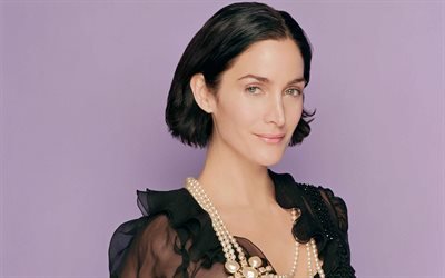 Carrie Anne Moss, Canadian actress, 4k, smile, photo shoot, portrait