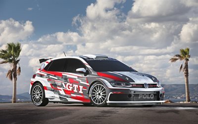 4k, Volkswagen Polo GTI R5, raceway, 2018 autoja, WRC, FIA world rally, VW Polo, ralli, Volkswagen