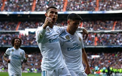 Marco Asensio, Cristiano Ronaldo, O Real Madrid, Espanha, La Liga, futebol