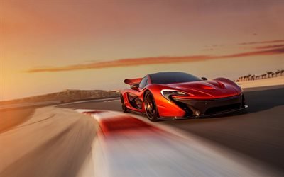 McLaren 570S, red supercar, UAE, desert, sports cars, red 570S