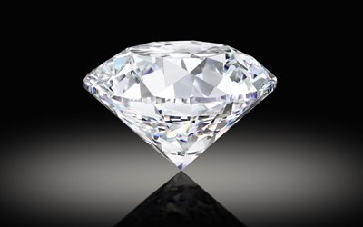 suuri timantti, kivi, jalokivi, 3d kristalli
