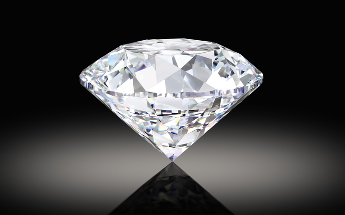 gro&#223;er diamant, edelstein, edelstein -, 3d-kristall