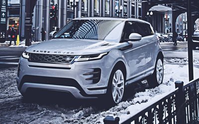 4k, Range Rover Evoque, la rue, la R-Dynamique, L551, 2019 voitures, Land Rover, 2019 Range Rover Evoque, voitures anglaises, Range Rover