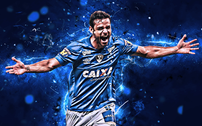 Fred, goal, brazilian footballers, Cruzeiro FC, soccer, Brazilian Serie A, football, Frederico Chaves Guedes, neon lights, Brazil