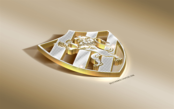 Sport Club do Recife, Brasileiro de clubes de futebol, ouro prata logotipo, Recife, Brasil, Serie B, 3d emblema de ouro, criativo, arte 3d, futebol