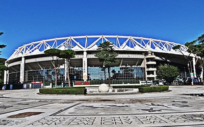 Olympic Stadium, Rooma, Italian Jalkapallon Stadion, Italia, Roma-AC-Stadion, Lazio-Stadion, Maamerkki, Ulkoa