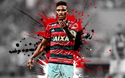 Vitinho, Flamengo, Brazilian football player, striker, black and red, Serie A, Brazil, football, Victor Vin&#237;cius Coelho dos Santos