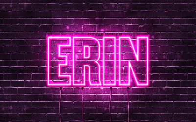 Download wallpapers Erin, 4k, wallpapers with names, female names, Erin