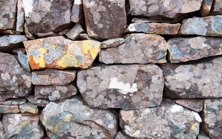 gris mur de pierre, close-up, de pierre, de textures, de gris grunge fond, macro, le gris des pierres, des pierres d&#39;origines, de gris, de milieux, de pierre grise