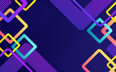 multicolored smeared lines, violet abstract backgrounds, material design, abstract lines, creative, geometric shapes, arrows, colorful material design, strips, geometry, violet backgrounds