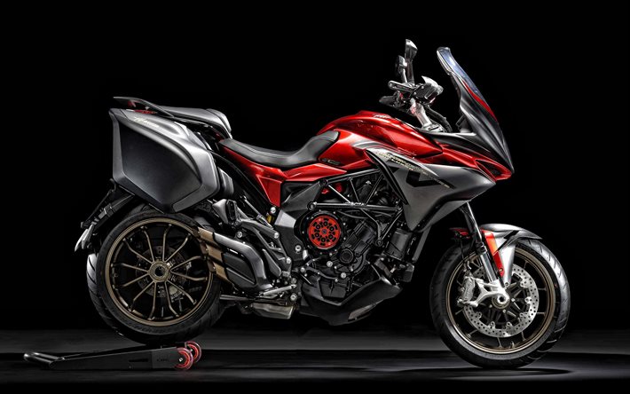 2020, MV Agusta Turismo Veloce 800, vista lateral, exterior, nuevo, rojo-negro Turismo Veloce 800, italiano motos deportivas, MV Agusta