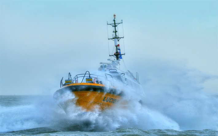 Lucida Pilots, HDR, pilot tenders, storm, ship, Netherlands, pilot vessels, Lucida