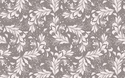 white damask pattern, 4k, vintage floral pattern, violet vintage background, floral patterns, background with flowers, violet retro backgrounds, vintage backgrounds, violet backgrounds, floral vintage pattern