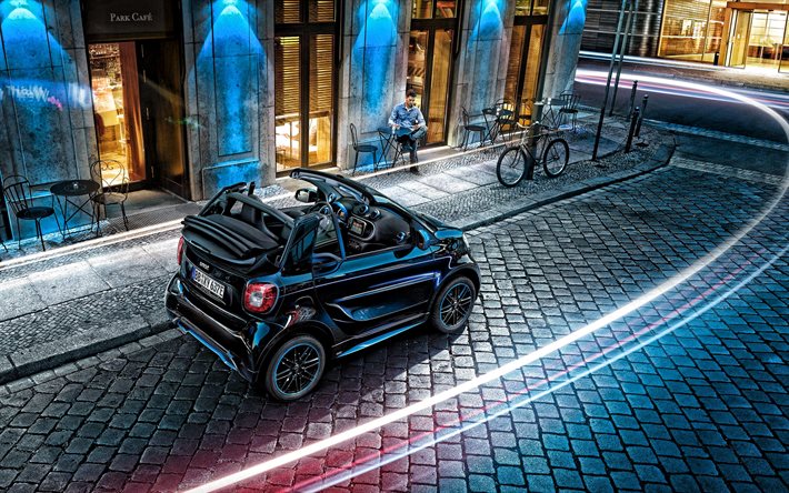 Smart ForTwo EQ, 版Nightsky Cabrio, 2020, リヤビュー, 外観, スマート転換, 電気自動車, スマート