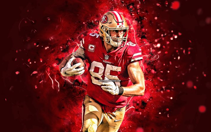 kittle george, 2020, san francisco 49ers, nfl, american football, tight end, george krieger kittle, neon lichter, national football league, kittle george san francisco 49ers