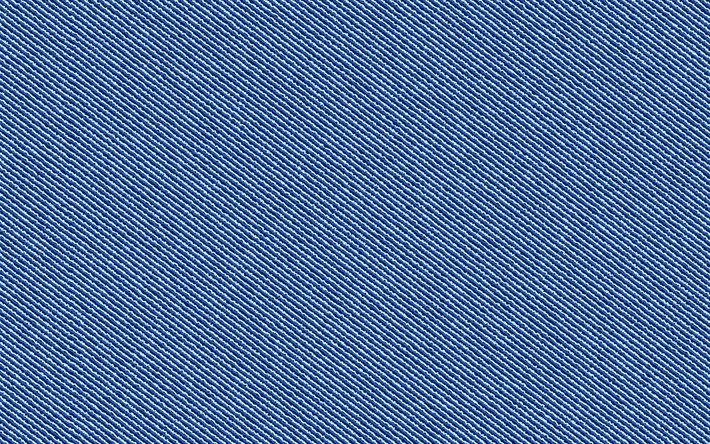 diagonal del dril de algod&#243;n textura, 4k, macro, azul del dril de algod&#243;n de fondo, el azul del dril de algod&#243;n textura, tela azul, pantalones vaqueros de fondo, jeans, las texturas, la tela de mezclilla, tela de fondos, blue jeans textura