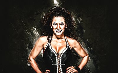 Vanessa Borne, WWE, american wrestler, Danielle Sierra Kamela, portrait, gray stone background