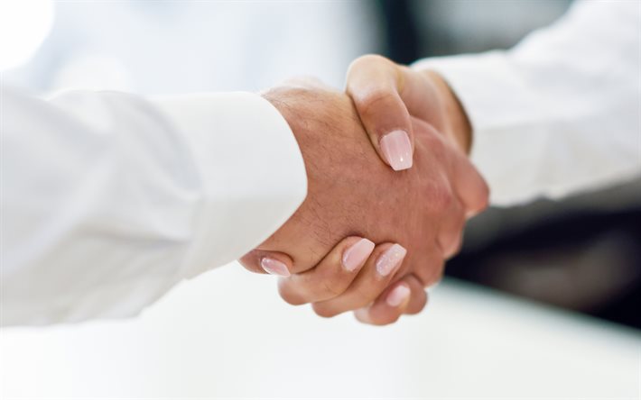 handshake, 4k, business people, conclusion of deal, conclusion of contract, business concepts, businessmen, business handshake
