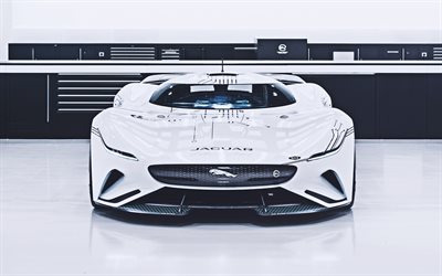 Jaguar Vision Gran Turismo SV, 4k, vista frontal, 2021 carros, supercarros, carros brit&#226;nicos, Jaguar