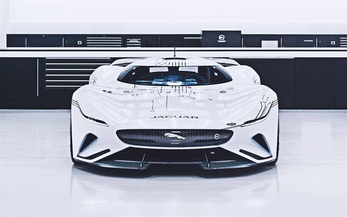 Jaguar Vision Gran Turismo SV, 4k, vue avant, 2021 voitures, supercars, voitures britanniques, Jaguar