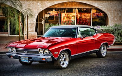 Chevrolet Chevelle, muscle cars, 1968 coches, HDR, coches retro, 1968 Chevrolet Chevelle, coches americanos, Chevrolet