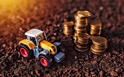 tractor toy, earnings from cultivation, agribusiness, growing agricultural crops, tractor