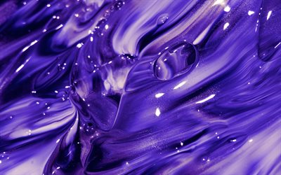 fond de peinture violette, fond de vague de peinture violette, fond de peinture scintillante, fond violet 3d