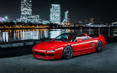 Honda NSX, exterior, red sports coupe, NSX tuning, red NSX, Japanese sports cars, Honda
