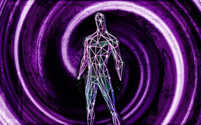 4k, ヘドロン, 紫のグランジの背景, フォートナイト, vortex, Fortniteキャラクター, ヘドロンスキン, フォートナイトバトルロワイヤル, ヘドロンフォートナイト