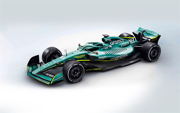 2022, Aston Martin AMR22, 4k, Aston Martin F1 Team, F1 racingbilar 2022, AMR22, Formel 1, Aston Martin, AMR22 exteri&#246;r, framifr&#229;n