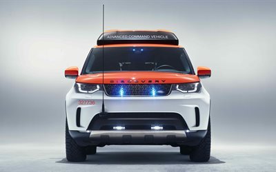 Land Rover Discovery, 2017, Progetto Eroe, Off-road auto, 4k, soccorso auto, Land Rover