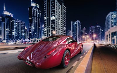 Eadon Vert, Noir Cullin, 2017, Concept, Unique, voitures, voiture de sport rouge