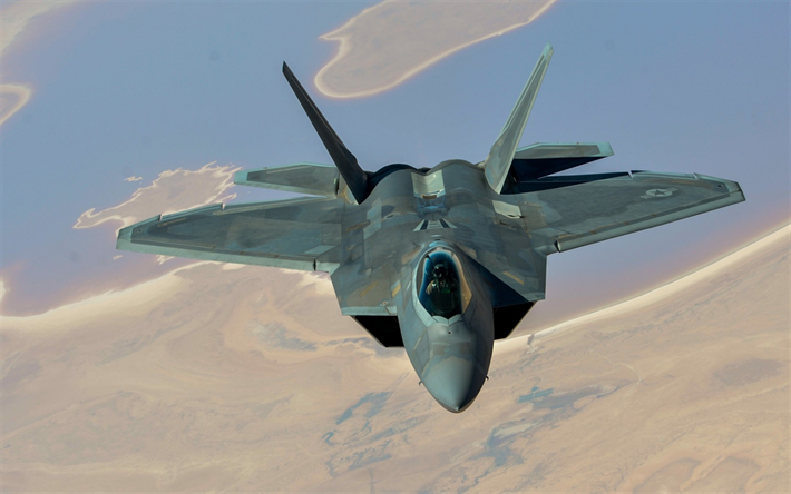 Lockheed Martin F-22 Raptor, Boeing, F-22, fifth generation of fighters, the US Air Force, the United States, combat aviation