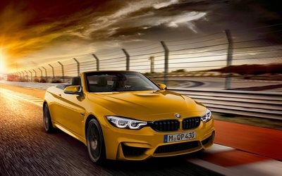 4k, BMW M4 Convertible Edition 30 Jahre, raceway, 2018 cars, cabriolets, BMW M4, F82, BMW