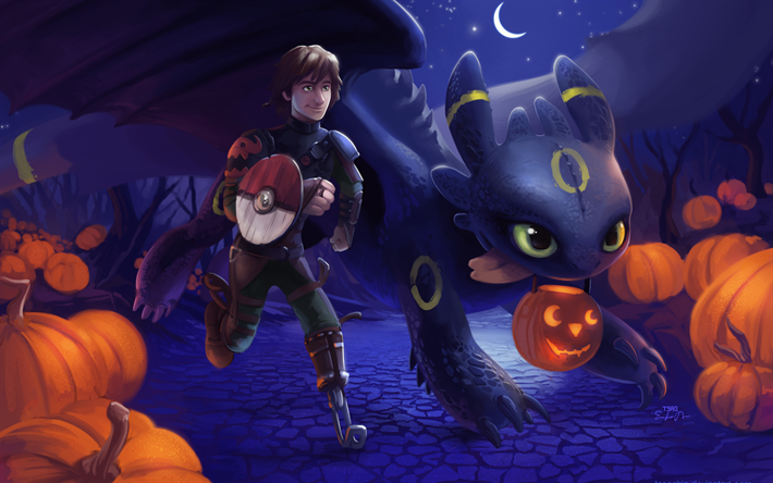 Hiccup, Toothless, 2019 movie, How to Train Your Dragon 3