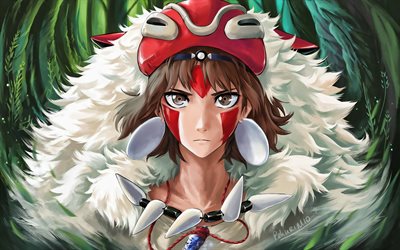 La principessa Mononoke, guerriero, manga, Mononoke Hime, opere d&#39;arte