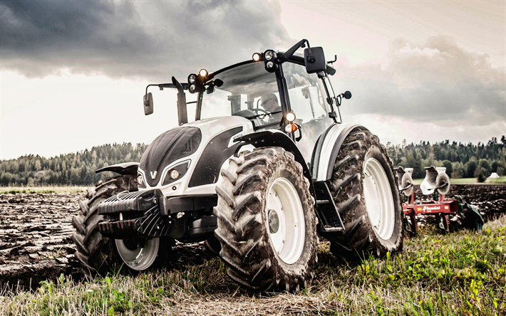 Valtra A134, 4k, plowing field, 2019 tractors, Valtra A4 Series, agricultural machinery, HDR, agriculture, harvest, tractor in the field, Valtra
